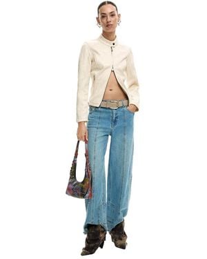 Desigual Mao Collar Jacket - Natural