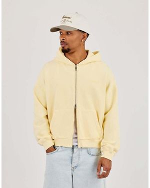 CERNUCCI Zip Through Boxy Hoodie - Natural