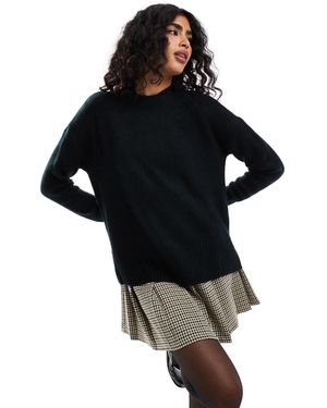 Vero Moda – hochgeschlossener oversize-pullover - Schwarz