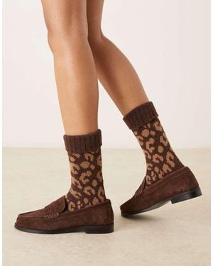 Accessorize Sokken Met Luipaardprint - Naturel