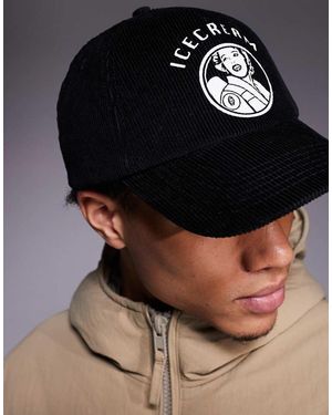 ICECREAM Waitress Cord Trucker Baseball Cap - Black
