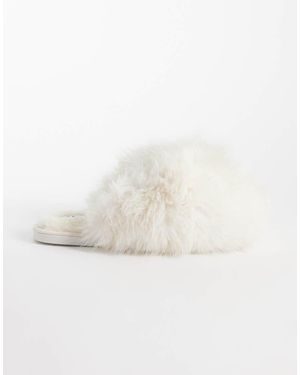 SEQWL Pantuflas Con Pompón Y Acabado Mullido Smarties De -Marrón - Blanco