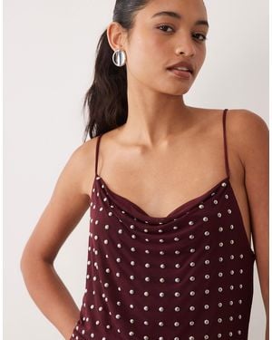 River Island Studded Detail Cami Top - Purple