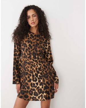 ASOS Long Sleeve Mini Dress - Multicolour