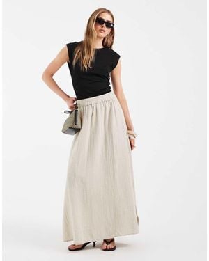 Pieces Maxi Rok Van Katoen - Wit