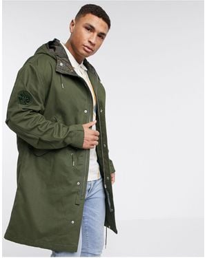 Pretty Green – Lang geschnittener Parka - Grün