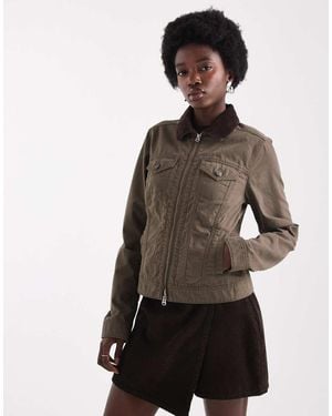 Hollister Slim Fit Twill Jacket - Green