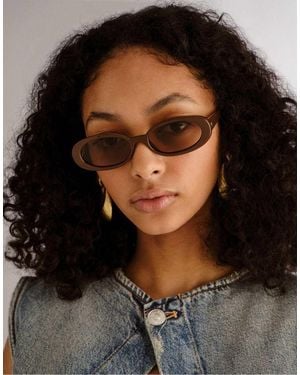 Le Specs Outta Love Oval Sunglasses - Black