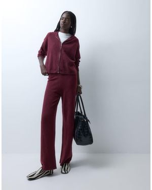 Vero Moda Broek Met Wijde Pijpen En Gebreide Co-Ord - Paars