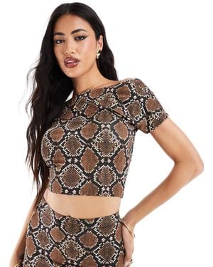 Kaiia Exclusive Double Layered Slinky Mix & Match High Neck Sleeveless Low Back Top Co-Ord - Black