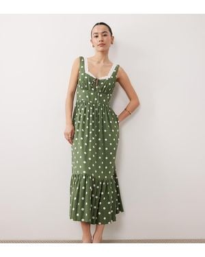 Nobody's Child Petite Heather Sweetheart Midi Prom Dress - Green