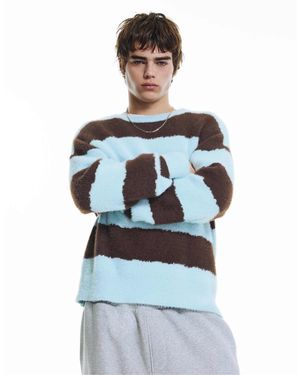 Pull&Bear – gestreifter pullover - Blau