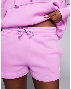 Nike Phoenix Fleece Mid Rise 2inch Shorts - Pink
