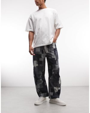Sixth June Patchwork Denim Trousers - White