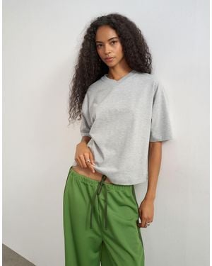 TOPSHOP Micro v t-shirt mit kurzen ärmeln - Grün