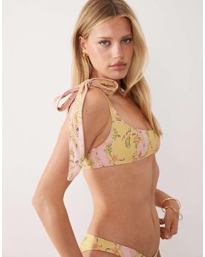 ASOS Sarah Halter Bikini Top - Brown