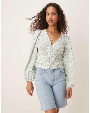 Glamorous Long Sleeves Tops - Blue
