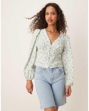 Glamorous Long Sleeves Tops - Blue