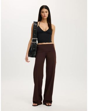 Cotton On Bella Straight Leg Pant - Brown