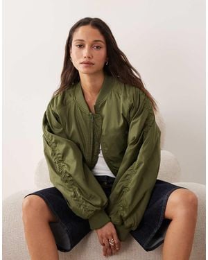 & Other Stories Nylon Light Weight Bomber - Blue
