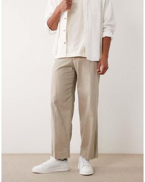 Abercrombie & Fitch Smart baggy Pull On Trousers - Natural