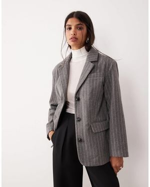 Jdy Tailored Blazer With Wool - Gray