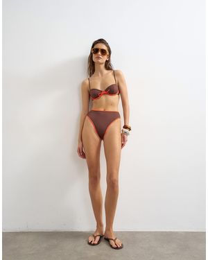 TOPSHOP Ibiza High Waisted Bikini Bottom - White