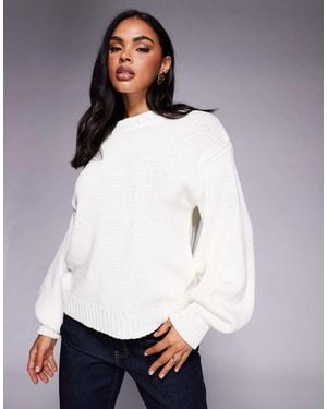 Princess Polly Harmony Balloon Sleeve Jumper - White