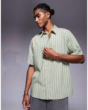 ASOS Relaxed Stripe Shirt - Grey