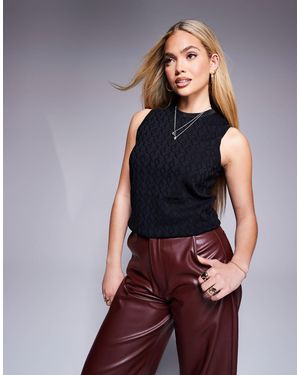 ARMANI EXCHANGE – ärmelloses oberteil aus feinstrick - Schwarz