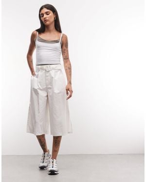 ASOS Lange nylon-bermuda-shorts - Weiß