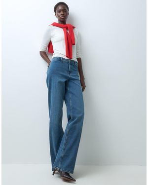 JDY Tall Vanessa Wide Leg Jeans - Blue