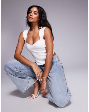 ASOS Ponte Corset Top - Grey