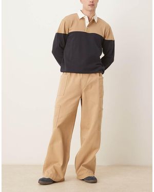 ASOS Pantaloni Cargo Super Ampi Marroni - Marrone