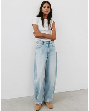 Pull&Bear Jean ballon avec passants - Bleu