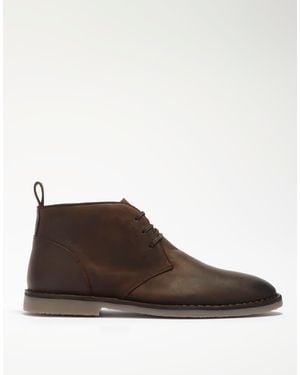Dune Cashed Desert Boots - Brown