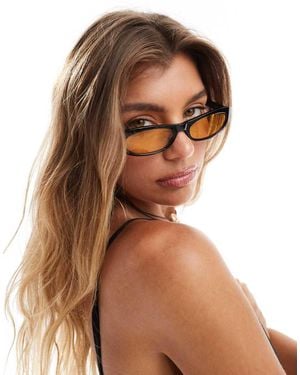 Aire Avior Slim Oval Sunglasses - Brown