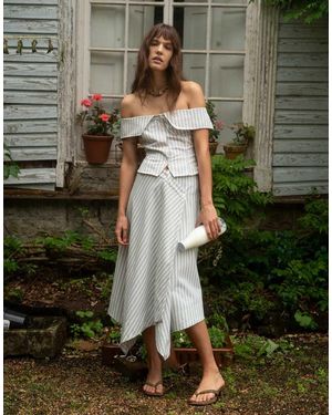 Muse Assembly Off Shoulder Tailored Top - White