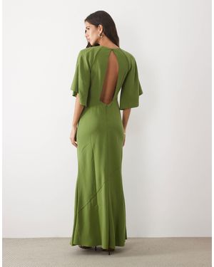 ASOS Angel Sleeve Maxi Dress - Green