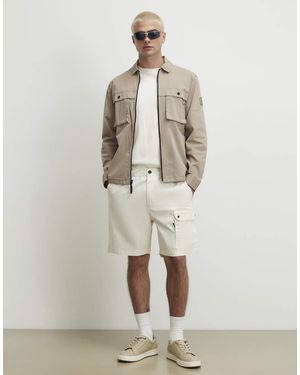 River Island Regular Fit Cargo Shorts - Natural