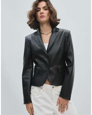 Stradivarius Blazer Corto Aderente - Nero