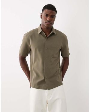 ASOS Smart Relaxed Shirt With Poppers - Green