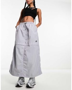 Nike Sport Utility Woven Cargo Maxi Skirt - White