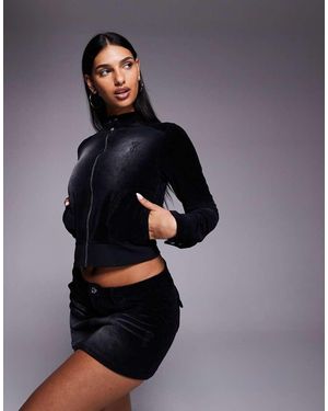 Juicy Couture Vintage Crease Moto Jacket - Blue