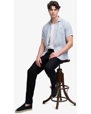 Superdry Merchant Linen Trousers - Black