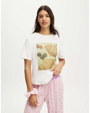 Cotton On Lounge Graphic Tee - White