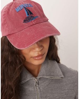 ASOS Sailing Embroide Motif Cap - Brown