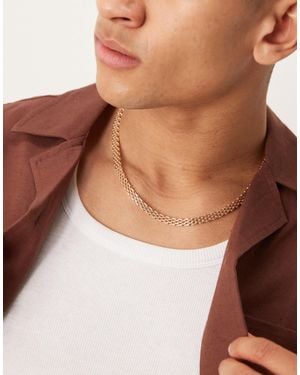 ASOS Watch Chain Necklace - Brown