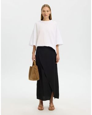 SELECTED Rok Met Overslag - Wit