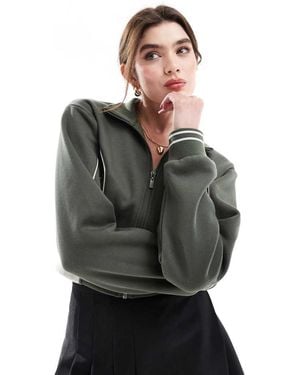 Cotton On Cotton On Graphic Cropped Zip Through Fleece - Grey